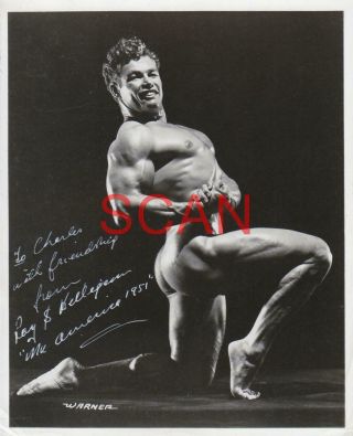 Nude Mr.  America 1951 (roy S.  Hilligenn) Signed Photo: 1950 