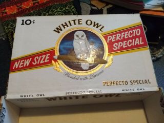 Vintage 10 Cents Cigar Box WHITE OWL Mild Blended Tobacco PA 3