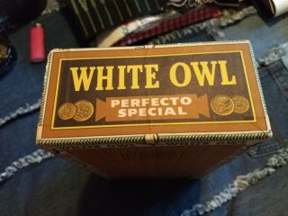 Vintage 10 Cents Cigar Box WHITE OWL Mild Blended Tobacco PA 4