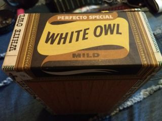 Vintage 10 Cents Cigar Box WHITE OWL Mild Blended Tobacco PA 5