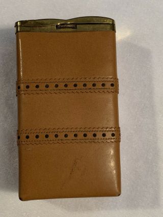 Vintage Princess Gardner Leather Cigarette Pack Holder Hinged Case
