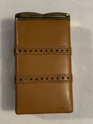 Vintage Princess Gardner Leather Cigarette Pack Holder Hinged Case 2