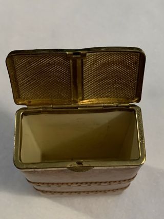 Vintage Princess Gardner Leather Cigarette Pack Holder Hinged Case 4
