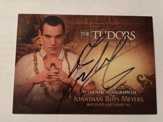 2011 Breygent The Tudors Jonathan Rhys Meyers As King Henry Viii Autograph Auto