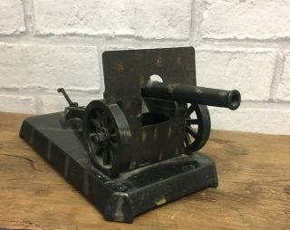 VINTAGE 1940s TABLE LIGHTER WW1 75 mm FIELD CANNON DEMLEY / NEGBAUR USA 3