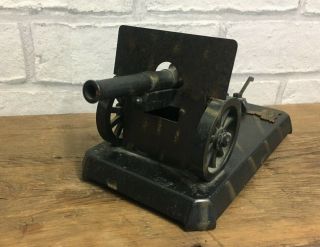 VINTAGE 1940s TABLE LIGHTER WW1 75 mm FIELD CANNON DEMLEY / NEGBAUR USA 6