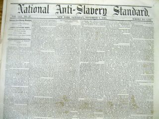 1869 Anti - Slavery Newspaper W Essay On Womens Rights,  An Organization For Blacks
