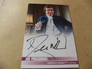 Derren Nesbitt Dn1 Autograph Card The Persuaders Roger Moore Tony Curtis