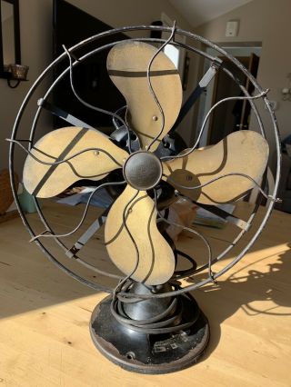 Vintage Antique Emerson Electric Fan Oscillating Rustic Decor Prop Usa