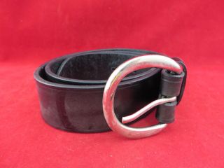 Bianchi Black Leather Belt,  Size 30 In Factory Packaging