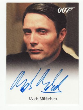 Mads Mikkelsen Autographed James Bond Archives Full Bleed Auto As Le Chiffre
