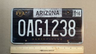 License Plate,  Arizona,  Specialty: Agriculture,  Oag 1238