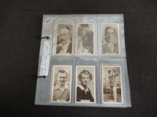 (36) 1930 1934 Millhoff In The Public Eye Set Of Cigarette Tobacco Cards Vl1590