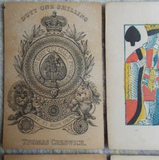 Antique Playing Cards - - Thomas Creswick c.  1830 Piquet Deck 32/32 2