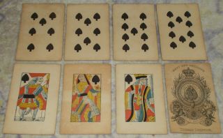 Antique Playing Cards - - Thomas Creswick c.  1830 Piquet Deck 32/32 8