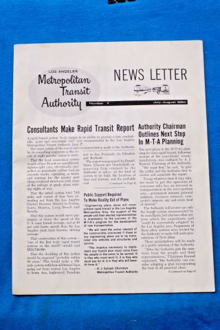 Los Angeles Mta News Letter,  July - Aug. ,  1960