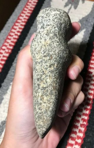 MLC s3671 3/4 Grooved Stone Axe Hardstone Stone Axe Old Artifact Illinois 4