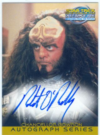 Star Trek Ds9 Memories From The Future Autograph A11 Robert O 