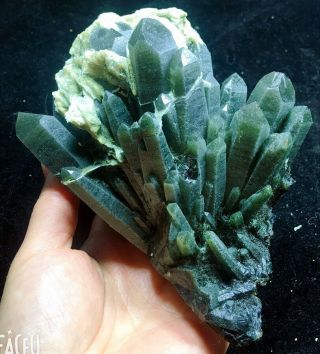1056g Natural Beauty Rare green Quartz Crystal Cluster Mineral Specimen wu83 2