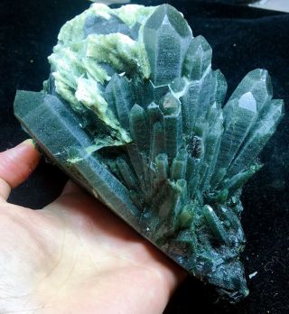 1056g Natural Beauty Rare green Quartz Crystal Cluster Mineral Specimen wu83 5