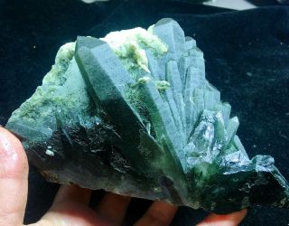 1056g Natural Beauty Rare green Quartz Crystal Cluster Mineral Specimen wu83 7