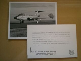 1950s Photograph Of Cf - 101b Canadian Forces Fighter Jet With 22nd Norad Info