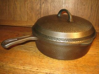 COMPLETE SET GRISWOLD HAMMERED CAST IRON COOKWARE 4
