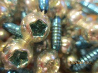 Vintage Mercury Glass Bead Christmas Tree Garland Indents Blue/silver