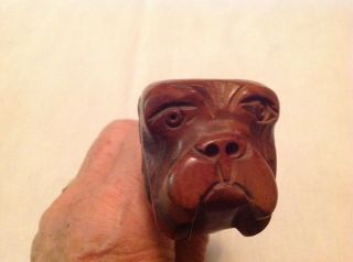 Wood Carved Vintage Bulldog Smoking Pipe Marxman Imported Briar