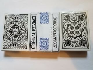 White Tally Ho Circle/fan/restoration Playing Cards