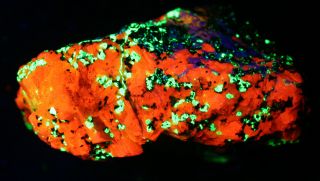 Hardystonite,  willemite fluorescent minerals four color,  Franklin,  NJ 10