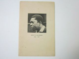 Program From The Funeral For John W.  Coltrane July 21,  1967 At St.  Peter 