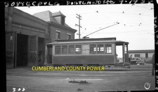 Cumberland County Power & Light Co.  Negative Sand Car 308 At The Car Barn 1938
