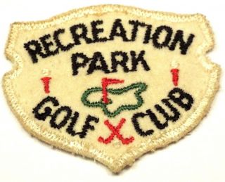 Vintage Recreation Park Golf Club Patch Long Beach Ca California Rare Golfing
