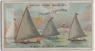 Ice Boats St.  Lawrence River Canada Winter Sport 00,  Y/o Trade Card