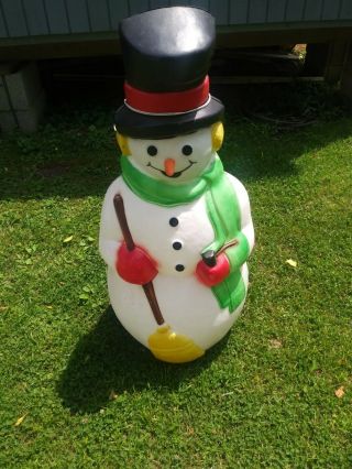 39 " Empire Snowman Blow Mold With Carrot Nose Great