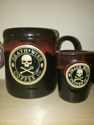 Deathwish Coffee 2015 & 16 Camper Mug With 2 Shot Glass