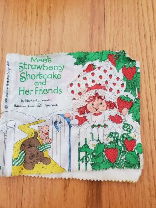 1980 Meet Strawberry Shortcake And Her Friends Cloth Book.  Cute.