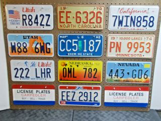 10 - Collectable Or Craft Mixed State License Plate 