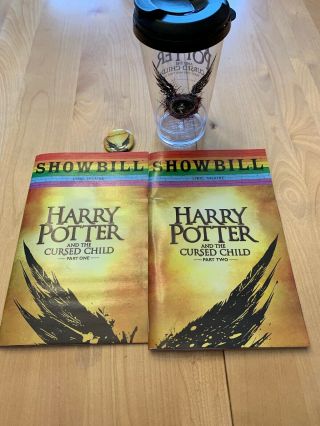 Harry Potter And The Cursed Child Lyric Theatre Broadway Playbill Pt 1&2 Cup Pin