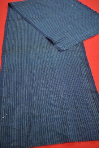 Xq52/85 Vintage Japanese Fabric Cotton Antique Boro Patch Indigo Blue Shima 48 "