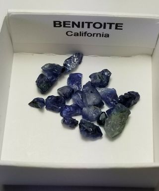 Rare Benitoite Crystals From The Gem Mine In California (bhw 28)