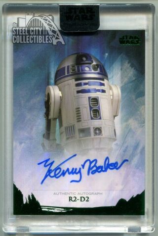 Kenny Baker R2 - D2 2018 Topps Star Wars Stellar Signatures Autograph Green 20/20