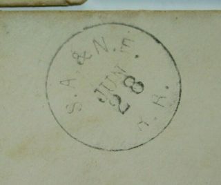 1878 Enfield CT to Preston Letters & Covers with S.  A.  & N.  E.  RR Railroad Cancels 3