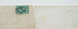 1878 Enfield CT to Preston Letters & Covers with S.  A.  & N.  E.  RR Railroad Cancels 5
