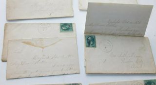 1878 Enfield CT to Preston Letters & Covers with S.  A.  & N.  E.  RR Railroad Cancels 8