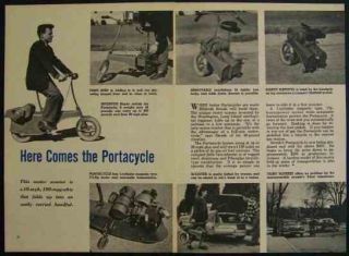 Strode Portacycle Folding Motor Scooter 1957 Pictorial