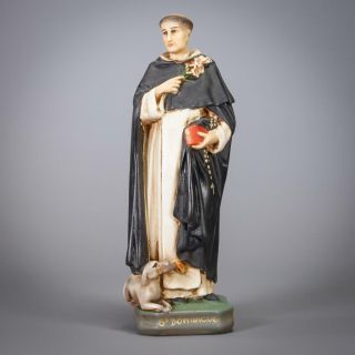 Saint Dominic De Guzman Statue | St Of Osma Figure | Plaster Figurine | 10 " _