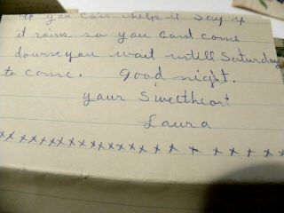 112 Handwritten Love Letters 1910 - 13 Plus Hankies Postcards Photo Laura & Jesse 8