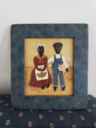 Aunt Jemima & Uncle Moses Vintage Painting Black Art